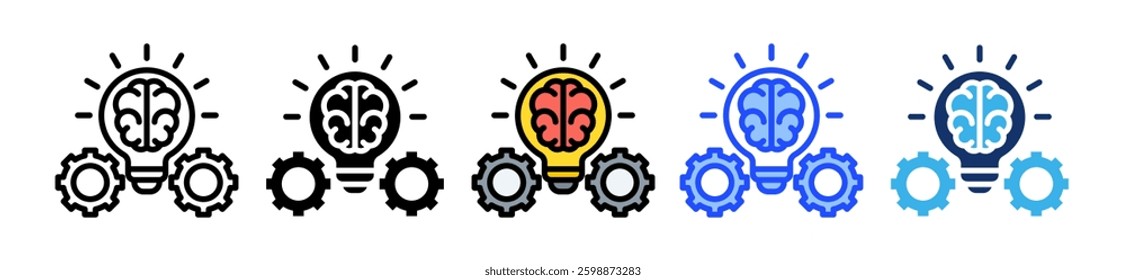 Intelligence Icon Set With Multiple Style Collection