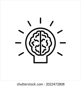 Intelligence icon vector graphic illustration