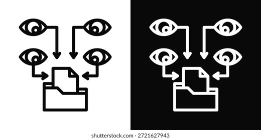 Intelligenzsymbol, weißer und schwarzer Hintergrund