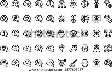 Intelligence icons High-Quality Vector Icons Collection with Editable Stroke. Ideal for Professional and Creative Projects.