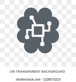 Intelligence icon.Trendy flat vector Intelligence icon on transparent background from Artificial Intelligence, Future Technology collection. High quality filled Intelligence symbol use for web and mob