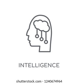 Intelligence linear icon. Modern outline Intelligence logo concept on white background from Artificial Intellegence and Future Technology collection.