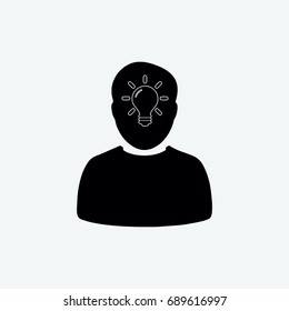 Intelligence man icon vector