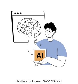 Intelligence Modern illustrations. Eps 10 file on transparent background
