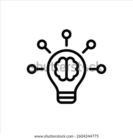Intelligence outline icon. Intelligence black line illustration.