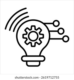 Intelligence Outline Icon. Simple Vector Illustration on White Background