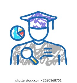 inteligência pessoas valor ícone doodle esboço vetor. inteligência pessoas valor sinal. símbolo isolado ilustração