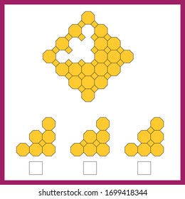 Intelligence puzzle, Find the missing piece, visual intelligence questions, IQ Test