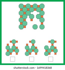 Intelligence puzzle, Find the missing piece, visual intelligence questions, IQ Test