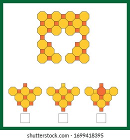 Intelligence puzzle, Find the missing piece, visual intelligence questions, IQ Test
