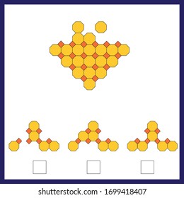 Intelligence puzzle, Find the missing piece, visual intelligence questions, IQ Test