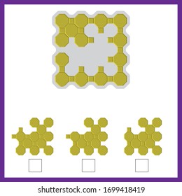 Intelligence puzzle, Find the missing piece, visual intelligence questions, IQ Test