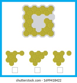 Intelligence puzzle, Find the missing piece, visual intelligence questions, IQ Test