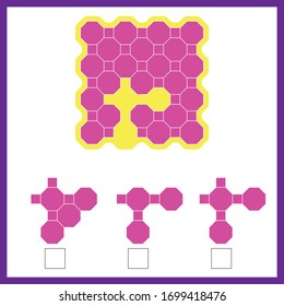 Intelligence puzzle, Find the missing piece, visual intelligence questions, IQ Test