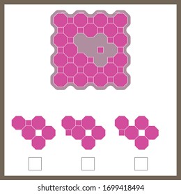 Intelligence puzzle, Find the missing piece, visual intelligence questions, IQ Test
