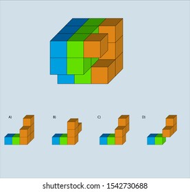 Intelligence question - cube completion test iq test - Vector