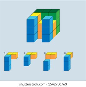 Intelligence question - cube completion test iq test - Vector