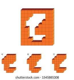 Intelligence question - cube completion test iq test - Vector