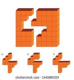 Intelligence question - cube completion test iq test - Vector