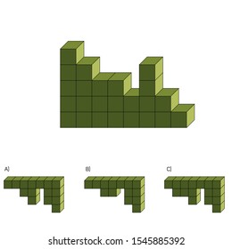 Intelligence question - cube completion test iq test - Vector