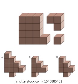 Intelligence question - cube completion test iq test - Vector