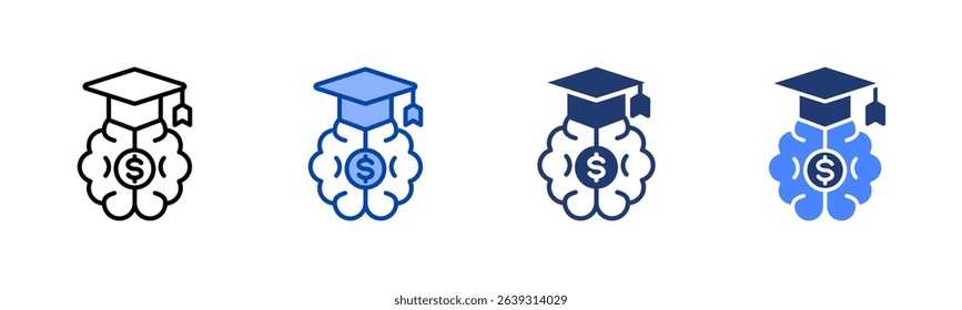 Intelligence Quotient icon sheet multiple style collection