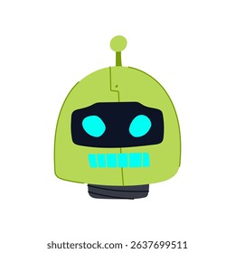 intelligence robot head cartoon. neural algorithms, machine learning, perception recognition intelligence robot head sign. isolated symbol vector illustration