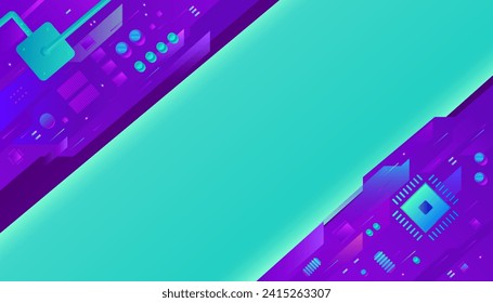 Intelligence technology background. Abstract futuristic circuit board pattern. 