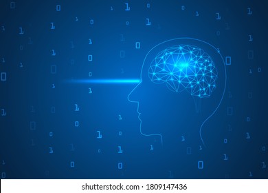 intelligence technology innovation abstract. binary code abstract background.