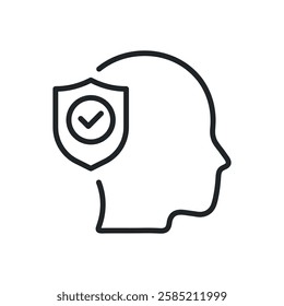 Intelligence thin line icons. Perfect pixel on transparent background