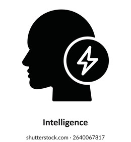 Intelligence Vector Icon which can easily modify or edit

