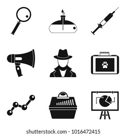 Intelligencer icons set. Simple set of 9 intelligencer vector icons for web isolated on white background