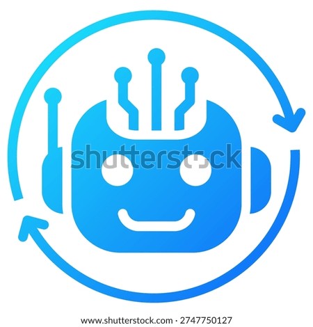 Intelligent Agent Icon Element For Design