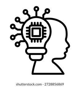 Ilustración vectorial inteligente del estilo de la línea del icono del agente