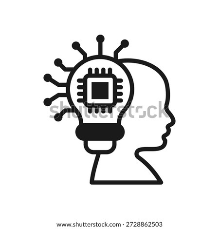Intelligent Agent Icon Mixed Style Vector Illustration