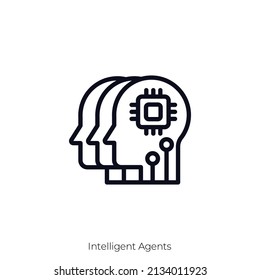 Intelligent Agents Icon Outline Style Icon Stock Vector (Royalty Free ...