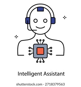 Asistente Inteligente Gráfico Que Representa El Ayudante Inteligente De IA Virtual Para La Automatización