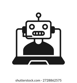 Icono de asistente inteligente Ilustración vectorial de estilo mixto