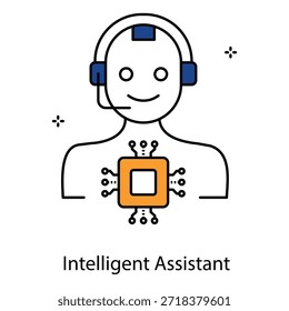 Ícone de Assistente inteligente que representa o suporte Smart AI para automação digital