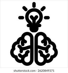 Icono negro inteligente. Ilustración vectorial simple sobre fondo blanco