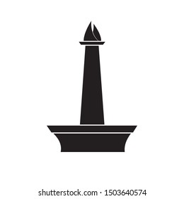 Intelligent black and white vector design of monument