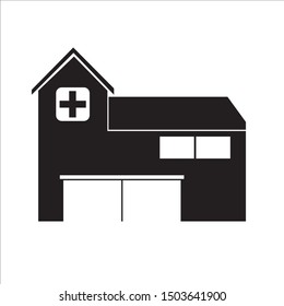 Intelligent black and white vector design of hospital