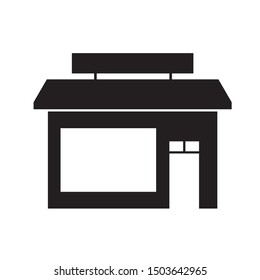 Intelligent black and white vector design of store