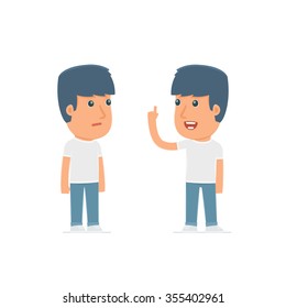 Intelligent Character Activist learns and gives advice to his friend. Poses for interaction with other characters from this series