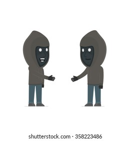 Intelligent Character Anonymous Hackers concludes business contract with his partner. Poses for interaction with other characters from this series