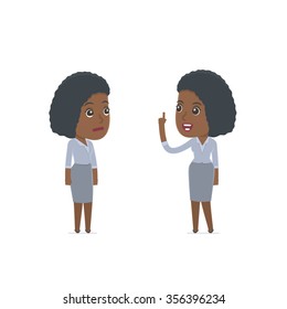 Intelligent Character Social Worker learns and gives advice to his friend. Poses for interaction with other characters from this series