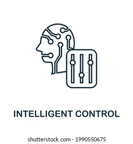 Intelligent Control line icon. Creative outline design from artificial intelligence icons collection. Thin intelligent control icon for infographics and banner