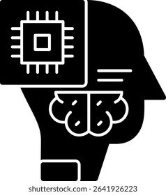 Intelligent Data Glyph Vector Icon Design