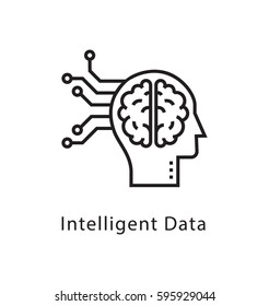 Intelligent Data Vector Line Icon 