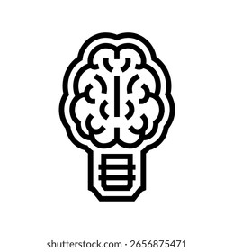 intelligent design line icon vector. intelligent design sign. isolated contour symbol black illustration